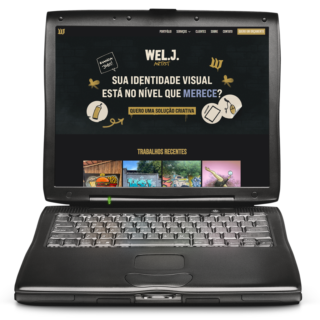 Site do artista Wel.J — projeto desenvolvido pela Fluxxo
